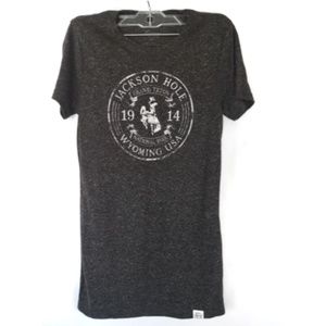 NWOT Jackson Hole Gray Speckled T shirt Boyfriend